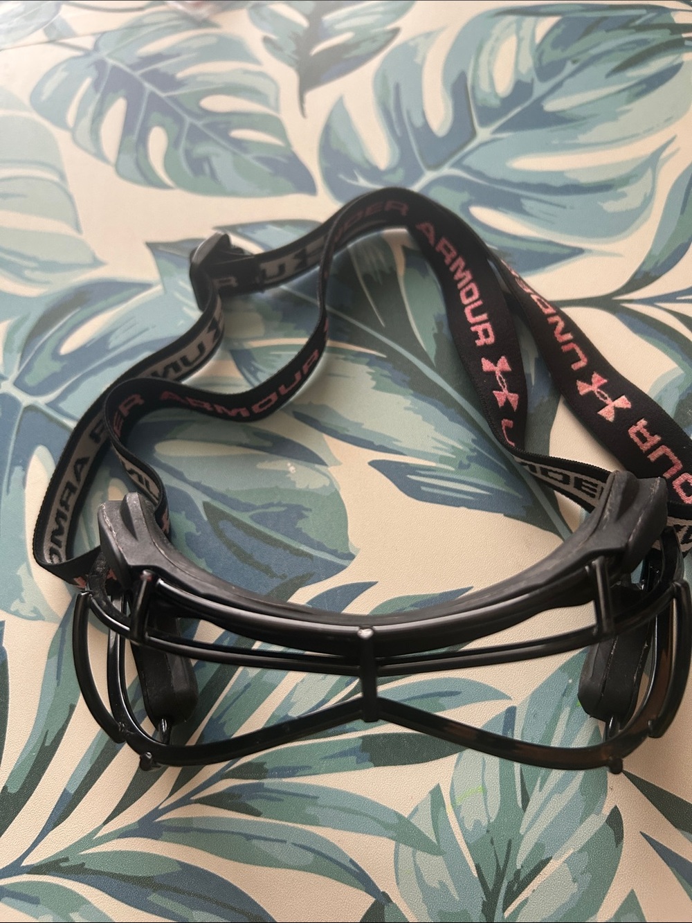 Under Armour Black Protective Sports Face Guard with Branded Strap
